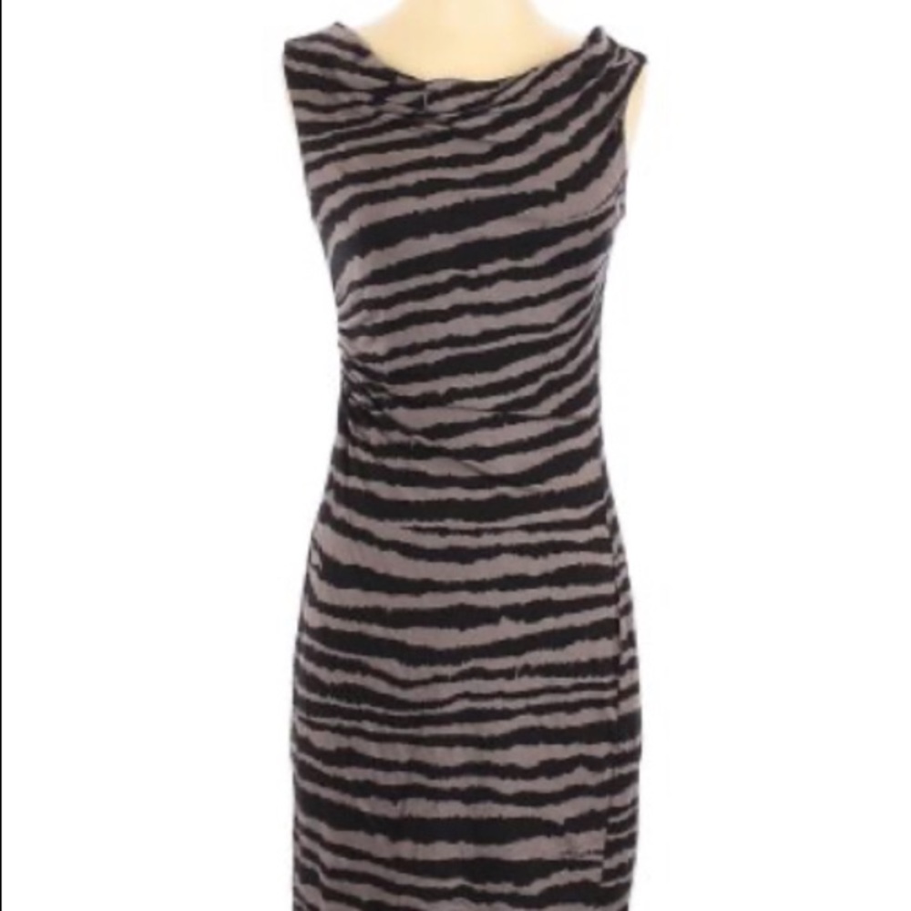 LOFT RUCHED SLEEVELESS STRIPED DRESS 👗 Size XSP